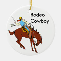 Vaqueiro do rodeio ornamentos para arvore de natal