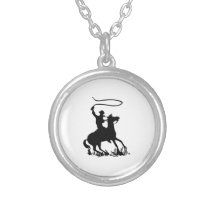 Vaqueiro no cavalo colares personalizados