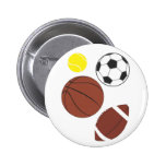 Vário crachá do botão das bolas dos esportes boton
