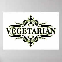 Vegetariano elegante pôsteres