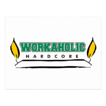 Vela ardente do Workaholic em ambas as extremidade Cartoes Postais
