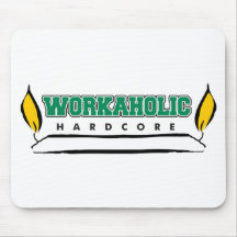 Vela ardente do Workaholic em ambas as extremidade Mousepads
