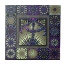 Vento da safira azulejo de cerâmica 