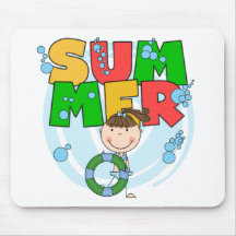 VERÃO - camiseta e presentes triguenhos da menina Mousepads
