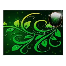 Verde da jóia cartões postais