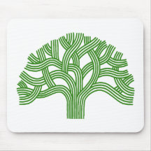 Verde de Oakland do carvalho Mouse Pad