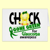 Verde ido pintinho 2 da glaucoma postais
