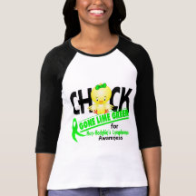 Verde limão ido pintinho 2 do linfoma Non-Hodgkin T-shirts