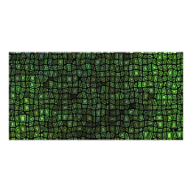 Verde no teste padrão de mosaico preto cartao com foto personalizado