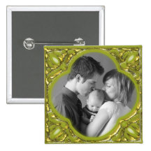 Verde & quadro do ouro botons