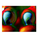 Verde vermelho louco de Solarized dos olhos felize Cartoes Postais