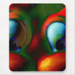 Verde vermelho louco de Solarized dos olhos felize Mousepads