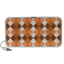 Verificações da laranja e do branco caixinhas de som para iPod