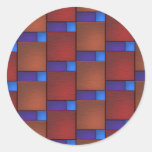 vermelho azul da oxidação da ameixa 3tile adesivo redondo