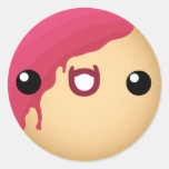 Vermelho da etiqueta da rosquinha adesivos