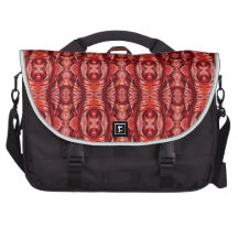 Vermelho e teste padrão orgânico de Borgonha Bolsa Para Laptop