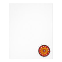 Vermelho espiral da mandala de Merkaba (geometria  Papel De Carta Personalizados