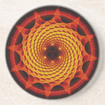 Vermelho espiral da mandala de Merkaba (geometria  Porta Copos Para Bebidas