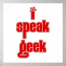 Vermelho eu falo o geek posteres