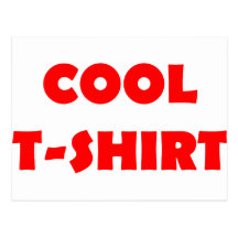 vermelho legal do t-shirt cartoes postais