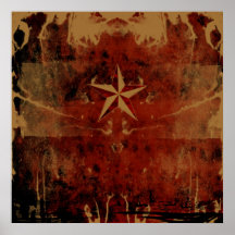 Vermelho náutico da estrela posters