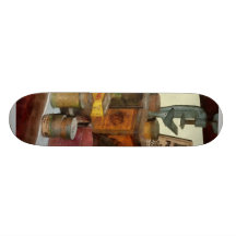 Verniz, sabão e colagem skateboard