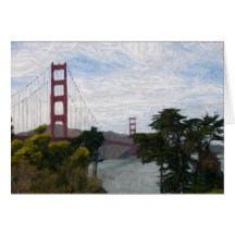 Versão do esboço de golden gate bridge cartao