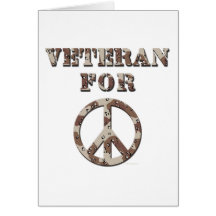 Veterano para a paz cartao