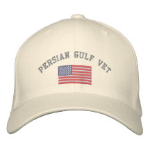Veterinário do Golfo Pérsico com bandeira american Boné