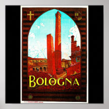 Viagem-Bolonha do Poster-Vintage