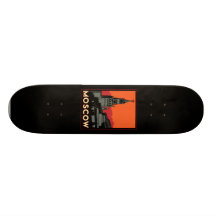 viagem retro do art deco de Moscovo Rússia kremlin Skates Personalizados