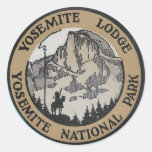 Viagens vintage - Yosemite Adesivos Redondos