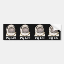 Vida do Pug Adesivos