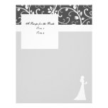 Videiras preto e branco que Wedding artigos de pap Modelos De Papel De Carta
