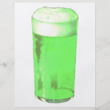 Vidro de cerveja verde panfleto