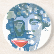 Vidro grego da estátua e de vinho porta-copos