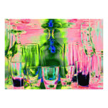Vidros do tiro e de vinho do cocktail - estilo 1 convites personalizados