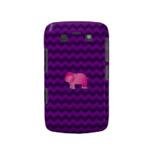 Vigas cor-de-rosa bonitos do roxo do hipopótamo capa blackberry Case-Mate