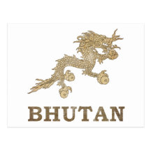 Vintage Bhutan Cartões Postais