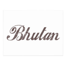 Vintage Bhutan Cartões Postais