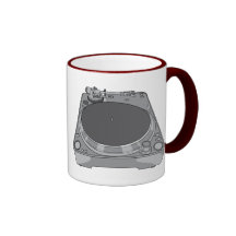 Vintage DJ retro do jogador gravado de fonógrafo Caneca