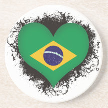Vintage eu amo Brasil Porta Copos