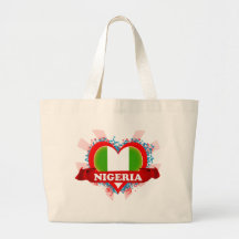 Vintage eu amo Nigéria Bolsa