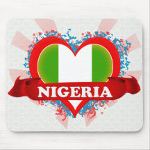Vintage eu amo Nigéria Mousepads