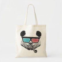 Vintage panda 3-D glasses Bolsa Para Compra