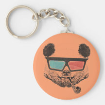 Vintage panda 3-D glasses Chaveiro
