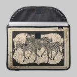 Vintage preto & luva de Macbook da zebra do marfim capas para macbook da rickshaw
