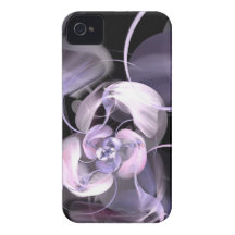 Violet Fractal Flower iPhone 4 Capa