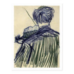 Violinista visto da parte traseira, Vincent van Go Cartões Postais