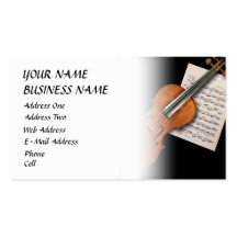 Violino - cartão de indústria musical cartões de visita